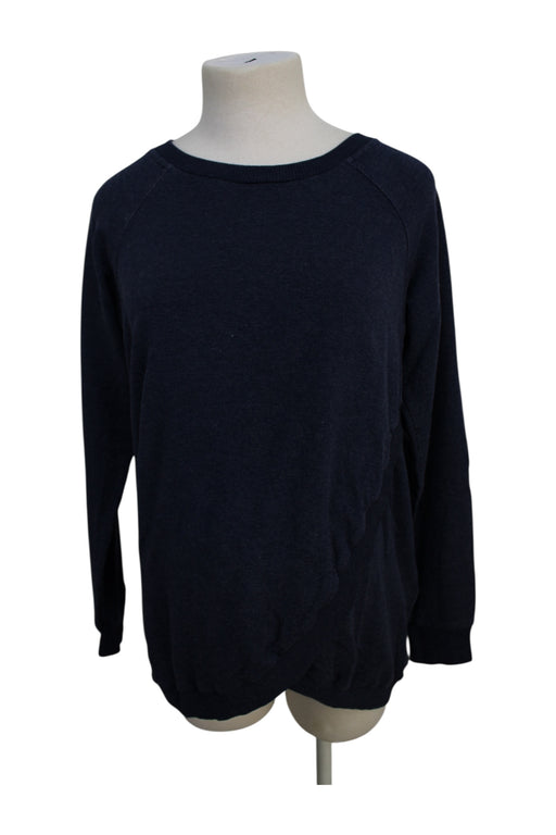 A Navy Crewneck Sweatshirts from Seraphine in size Maternity-S for maternity. (Front View)