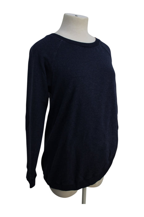 A Navy Crewneck Sweatshirts from Seraphine in size Maternity-S for maternity. (Back View)