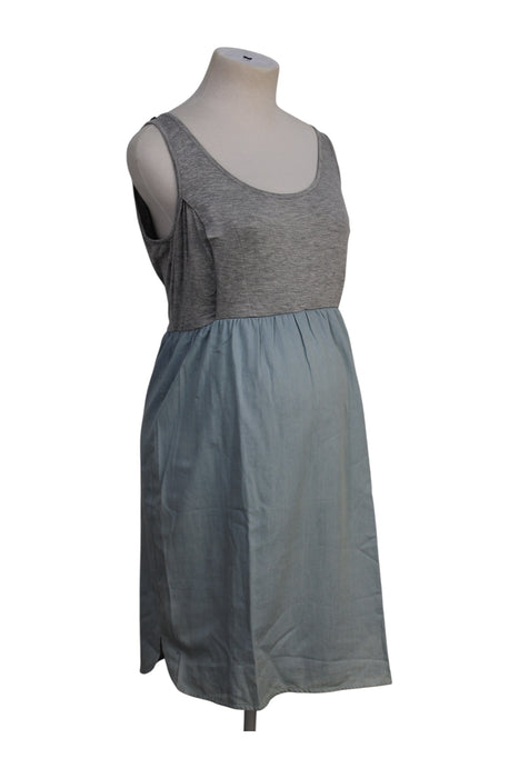 A Grey Sleeveless Dresses from Seraphine in size Maternity-S for maternity. (Back View)