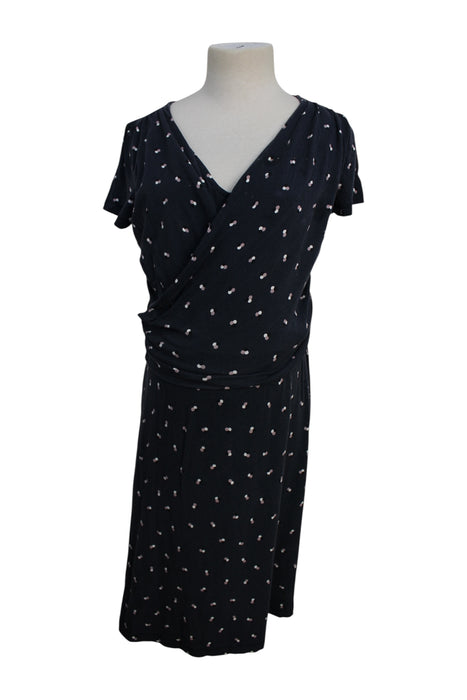 A Black Short Sleeve Dresses from Seraphine in size Maternity-S for maternity. (Front View)