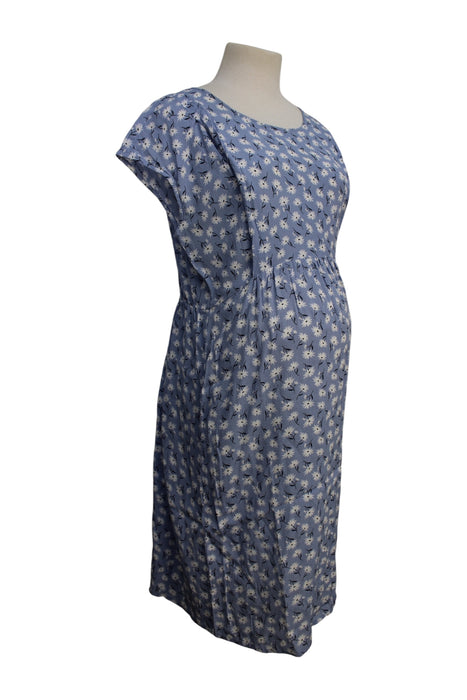 A Blue Short Sleeve Dresses from Seraphine in size Maternity-S for maternity. (Back View)