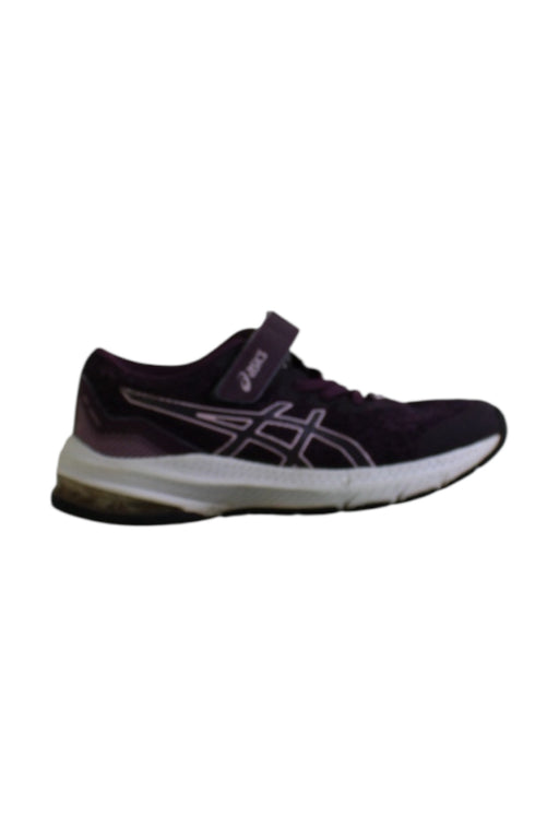 A Purple Sneakers from ASICS in size 6T for girl. (Front View)