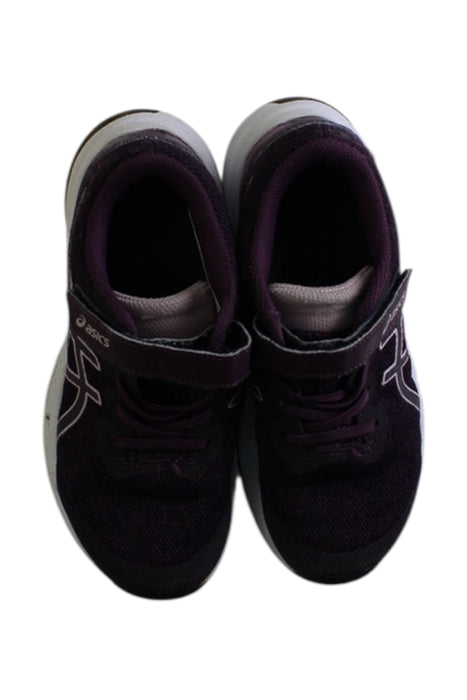 A Purple Sneakers from ASICS in size 6T for girl. (Back View)
