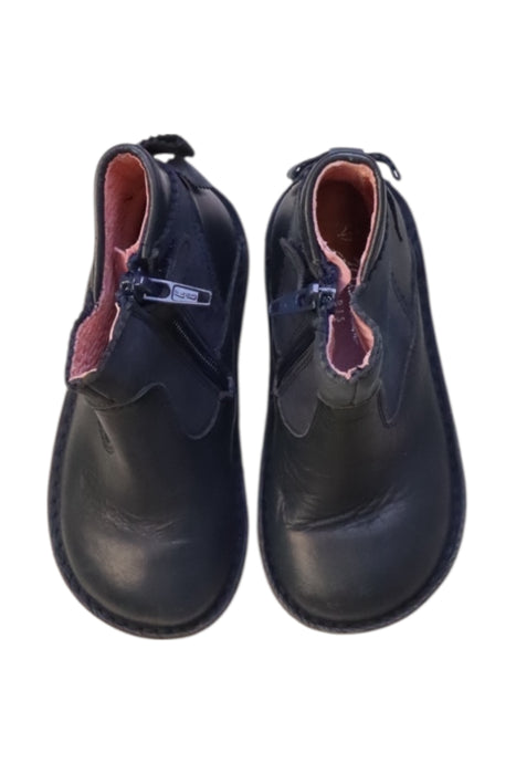 A Navy Booties from Jacadi in size 4T for girl. (Back View)