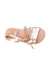 A Gold Sandals from Jacadi in size 3T for girl. (Front View)