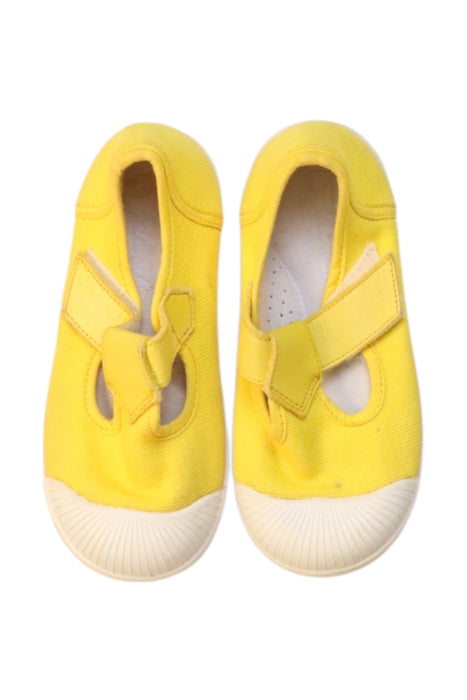 A Yellow Slip Ons from Jacadi in size 3T for girl. (Back View)