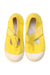 A Yellow Slip Ons from Jacadi in size 3T for girl. (Back View)