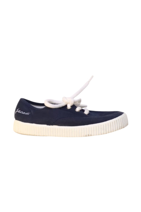 A Navy Sneakers from Jacadi in size 4T for girl. (Front View)