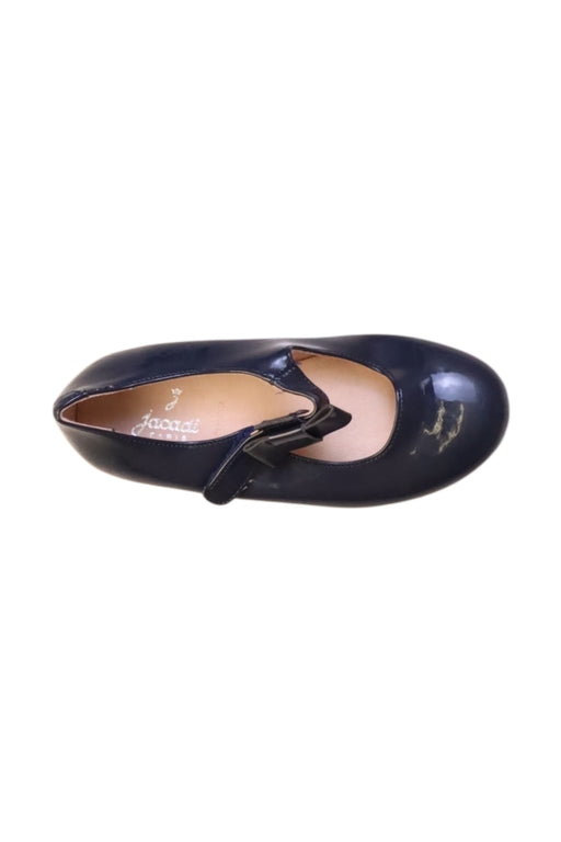 A Navy Flats from Jacadi in size 5T for girl. (Front View)