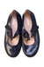 A Navy Flats from Jacadi in size 5T for girl. (Back View)
