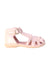 A Pink Sandals from Jacadi in size 12-18M for girl. (Front View)