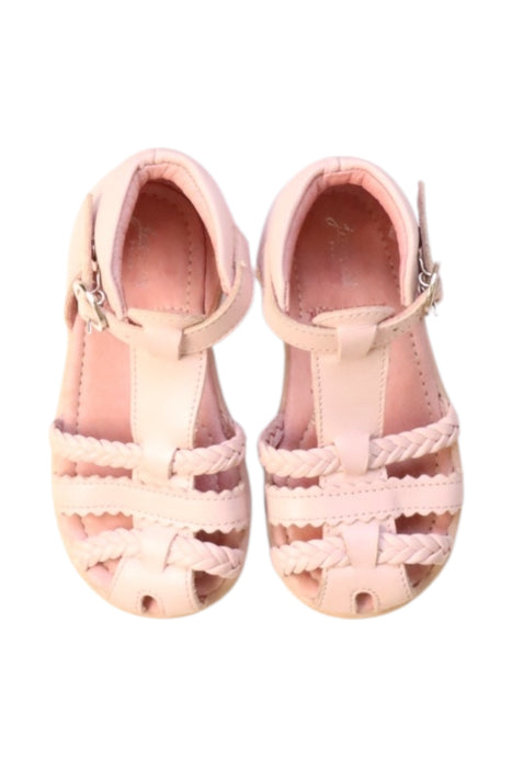 A Pink Sandals from Jacadi in size 12-18M for girl. (Back View)