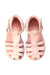 A Pink Sandals from Jacadi in size 12-18M for girl. (Back View)