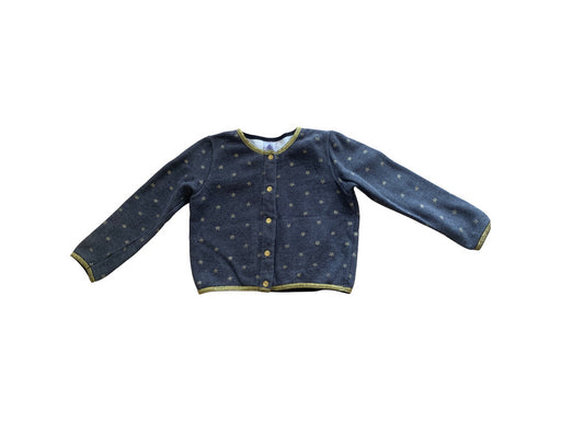 A Grey Cardigans from Petit Bateau in size 6T for girl. (Front View)