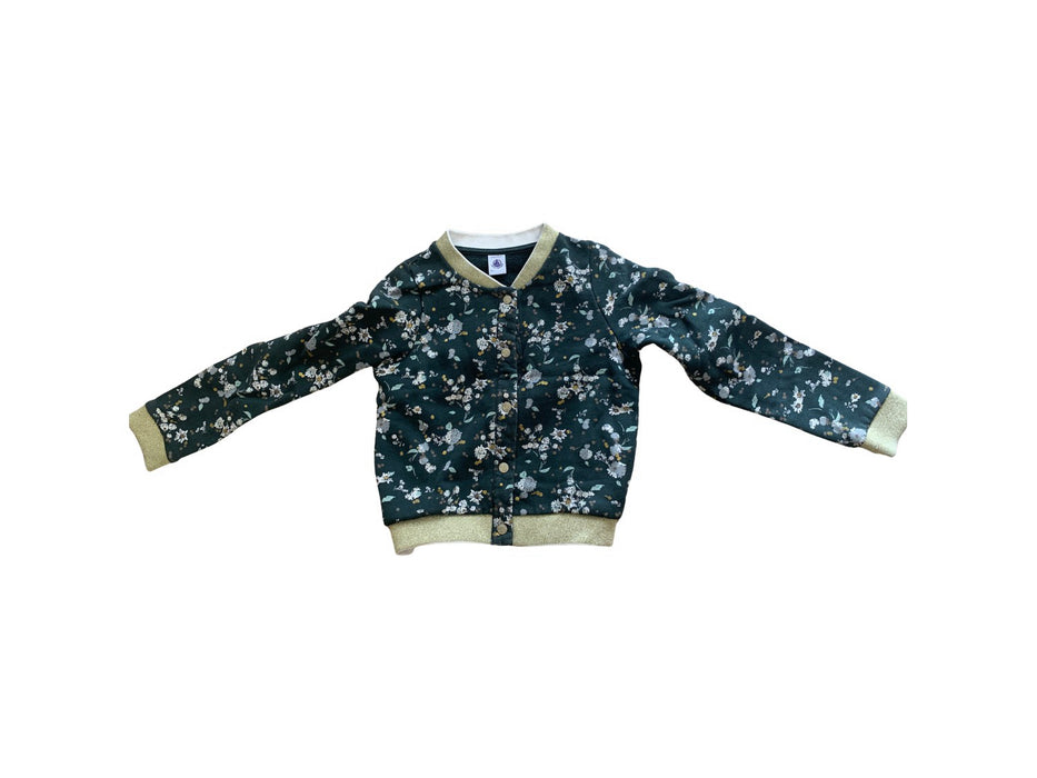 A Green Cardigans from Petit Bateau in size 6T for neutral. (Front View)