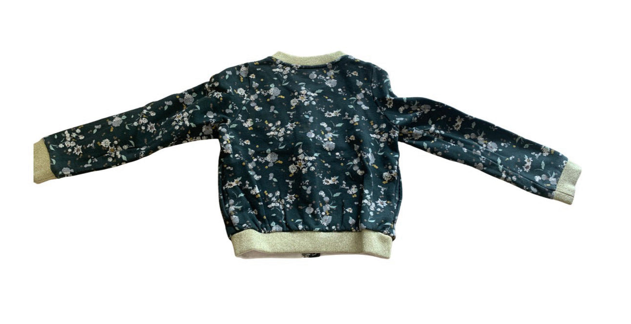 A Green Cardigans from Petit Bateau in size 6T for neutral. (Back View)