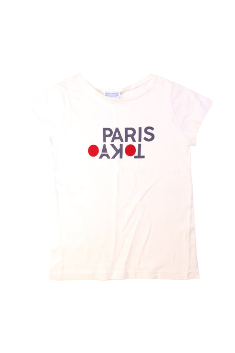 A White Short Sleeve T Shirts from Jacadi in size 8Y for girl. (Front View)