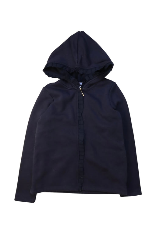 A Navy Hooded Sweatshirts from Jacadi in size 8Y for girl. (Front View)