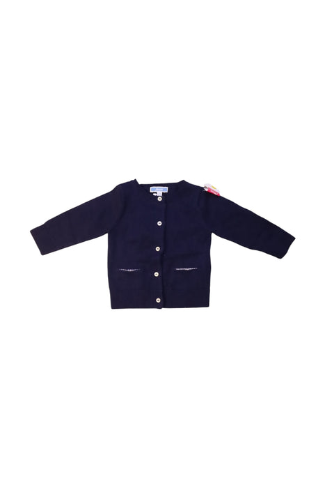 A Navy Cardigans from Jacadi in size 3-6M for girl. (Front View)