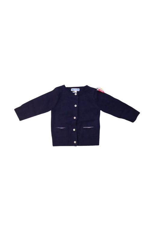 A Navy Cardigans from Jacadi in size 3-6M for girl. (Front View)