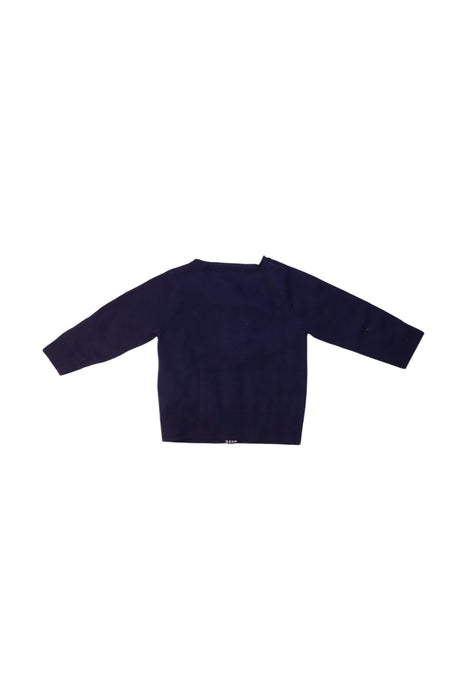 A Navy Cardigans from Jacadi in size 3-6M for girl. (Back View)