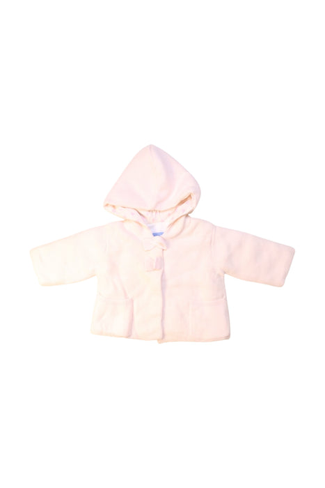 A Peach Coats from Jacadi in size 0-3M for girl. (Front View)
