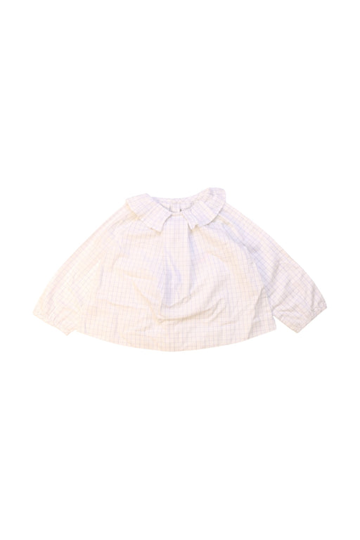 A White Long Sleeve Tops from Jacadi in size 6-12M for girl. (Front View)