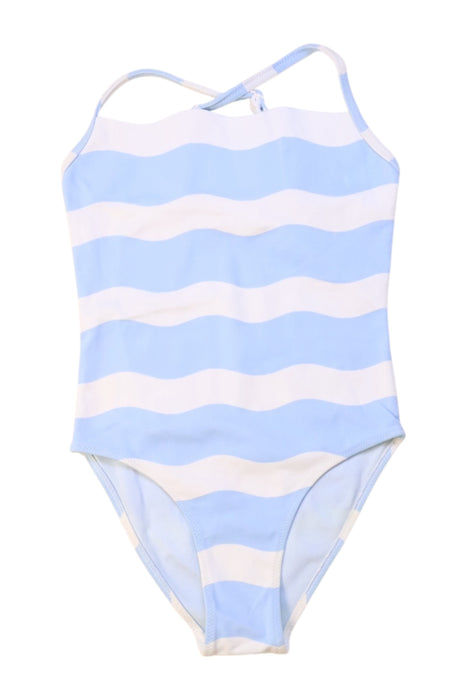 A Blue Swimsuits from Jacadi in size 8Y for girl. (Front View)
