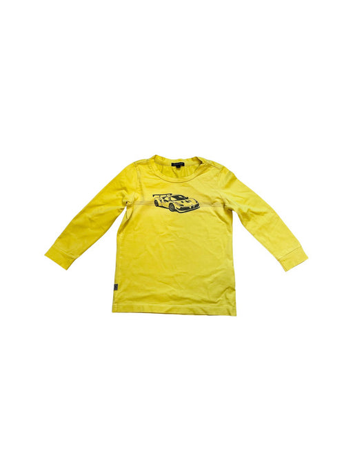 A Yellow Long Sleeve T Shirts from Ferrari in size 3T for boy. (Front View)