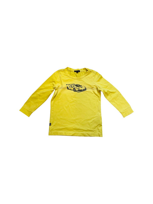 A Yellow Long Sleeve T Shirts from Ferrari in size 3T for boy. (Front View)