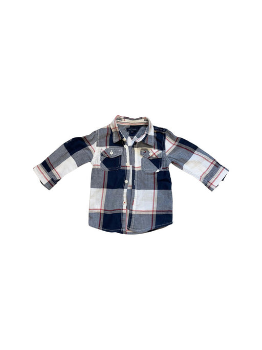A Blue Long Sleeve Shirts from Tommy Hilfiger in size 6-12M for boy. (Front View)