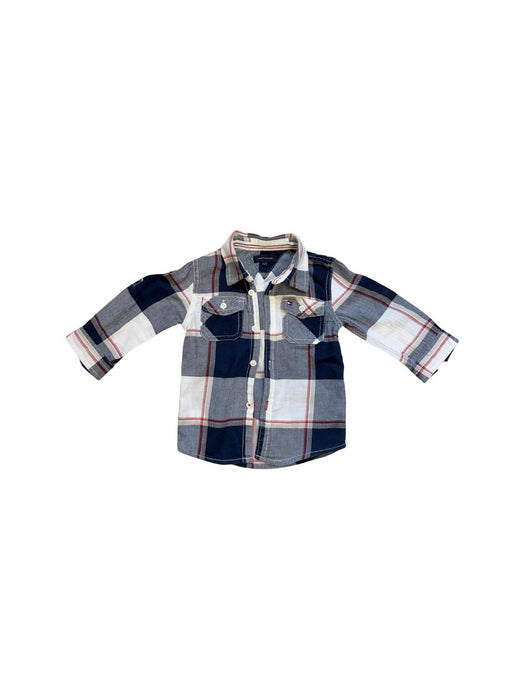 A Blue Long Sleeve Shirts from Tommy Hilfiger in size 6-12M for boy. (Front View)