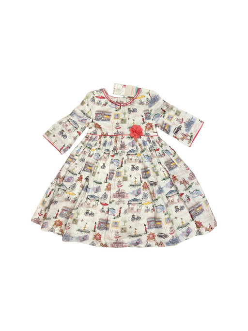 A Multicolour Long Sleeve Dresses from Monsoon in size 6T for girl. (Front View)