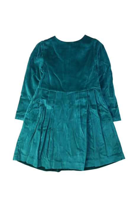 A Teal Long Sleeve Dresses from Jacadi in size 6T for girl. (Front View)