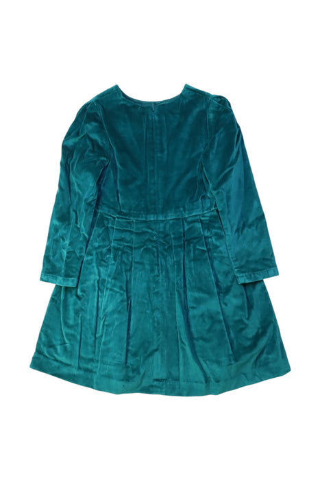 A Teal Long Sleeve Dresses from Jacadi in size 6T for girl. (Back View)