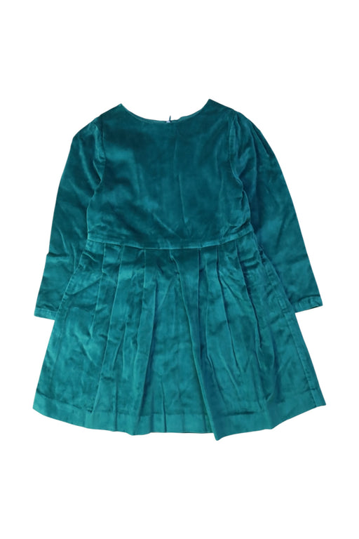 A Teal Long Sleeve Dresses from Jacadi in size 5T for girl. (Front View)