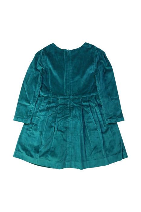 A Teal Long Sleeve Dresses from Jacadi in size 5T for girl. (Back View)