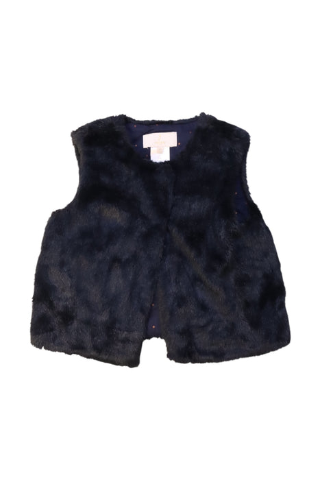 A Black Outerwear Vests from Jacadi in size 5T for girl. (Front View)