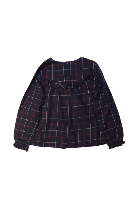 A Navy Long Sleeve Tops from Jacadi in size 6T for girl. (Back View)