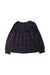 A Navy Long Sleeve Tops from Jacadi in size 6T for girl. (Back View)