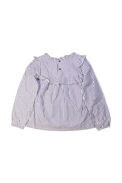 A Blue Long Sleeve Tops from Jacadi in size 6T for girl. (Back View)