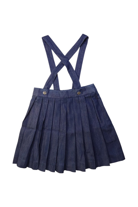 A Navy Overall Dresses from Jacadi in size 6T for girl. (Front View)