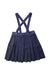 A Navy Overall Dresses from Jacadi in size 6T for girl. (Front View)