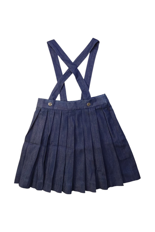A Navy Overall Dresses from Jacadi in size 6T for girl. (Front View)