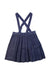 A Navy Overall Dresses from Jacadi in size 6T for girl. (Back View)