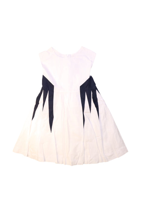 A White Sleeveless Dresses from Jacadi in size 6T for girl. (Front View)