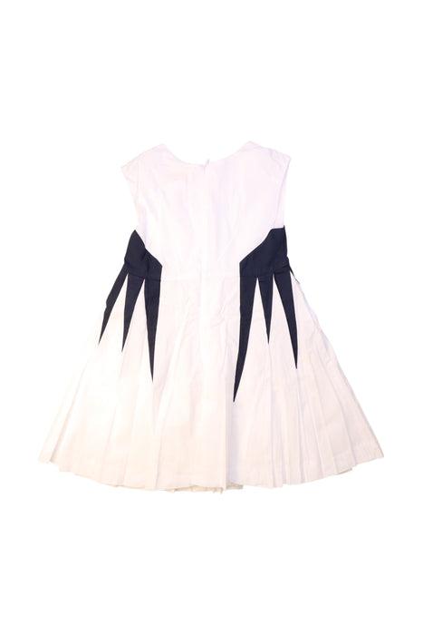 A White Sleeveless Dresses from Jacadi in size 6T for girl. (Back View)
