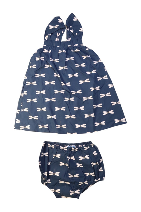 A Navy Shorts Sets from Jacadi in size 3T for girl. (Front View)