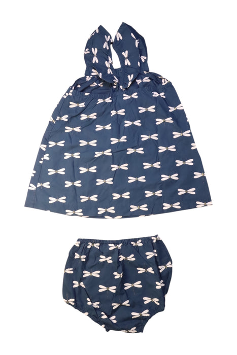 A Navy Shorts Sets from Jacadi in size 3T for girl. (Back View)