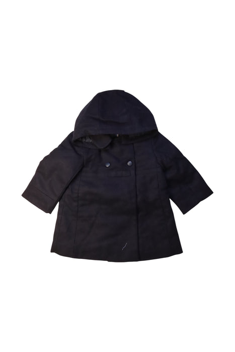 A Black Coats from Jacadi in size 12-18M for girl. (Front View)